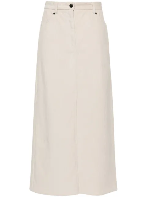 Brunello Cucinelli corduroy maxi skirt Neutrals MB111G3541C2976