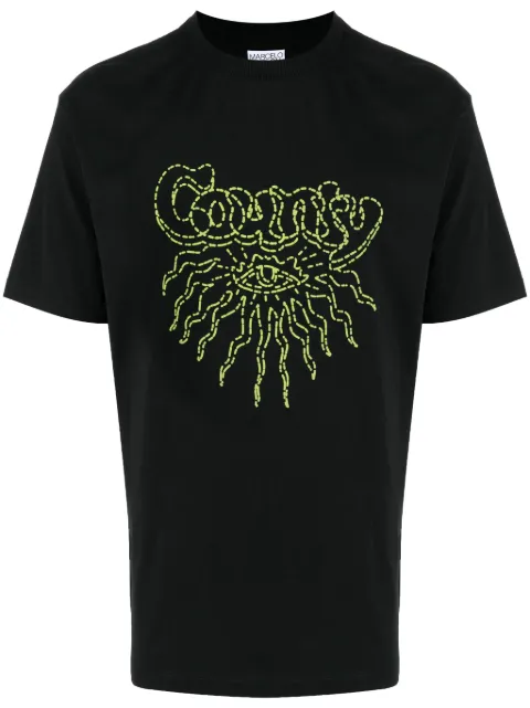 COUNTY OF MILAN Stitch Eye cotton T-shirt Black CMAA056S24JER0061014