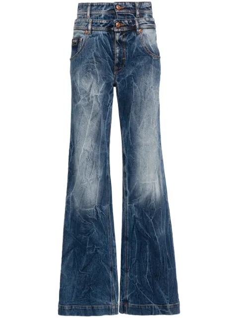 Versace Jeans Couture double-waist wide-leg jeans Blue 76HAB503DW009M31