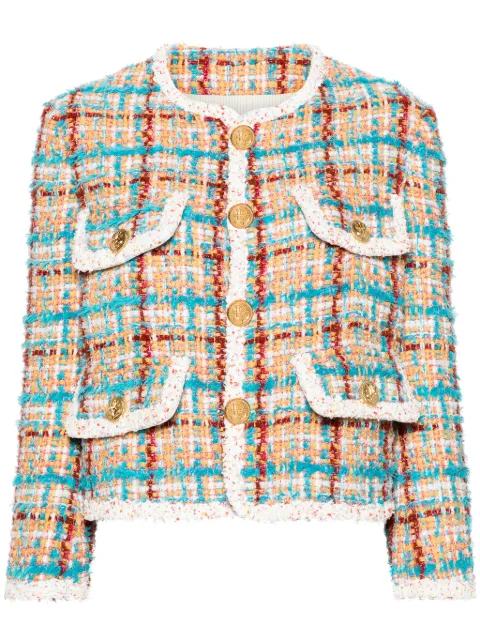 DSQUARED2 Upper East Side tweed jacket White S75BN0865S78513