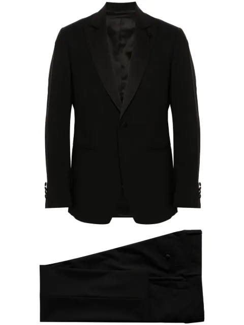 Lardini single-breasted wool-blend suit Black EQ7757E2EQE62303