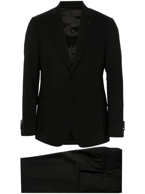Lardini single-breasted wool-blend suit Black EQ7759EIEQE62303