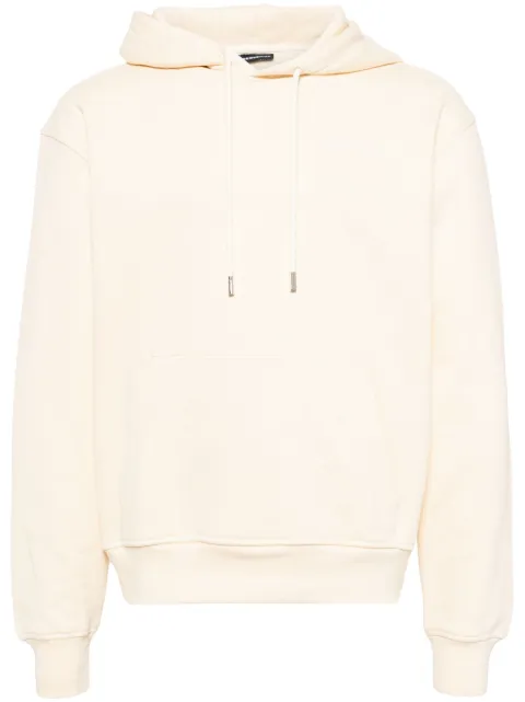 Jacquemus logo-embroidered cotton hoodie Neutrals 245JS3102120