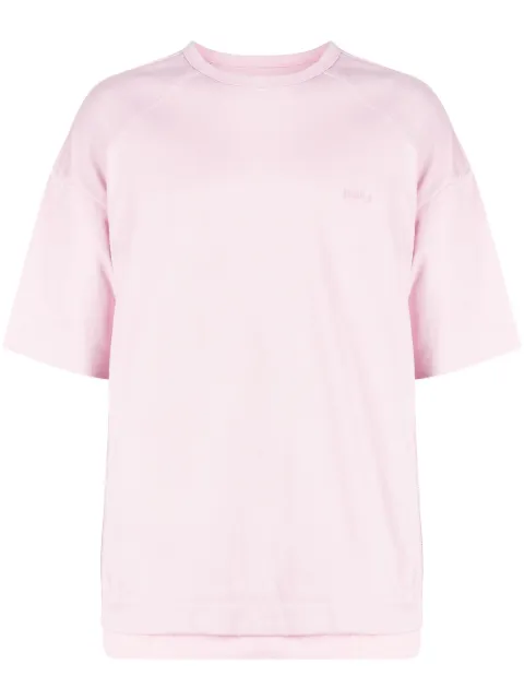 Juun.J side-zip layered-hem T-shirt Pink JC4342P03Y