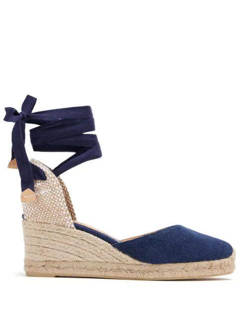 Castañer lace-up 80mm espadrilles Blue 21644319