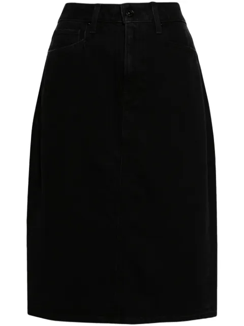 PAIGE Siren denim midi skirt Black 8519G82B035