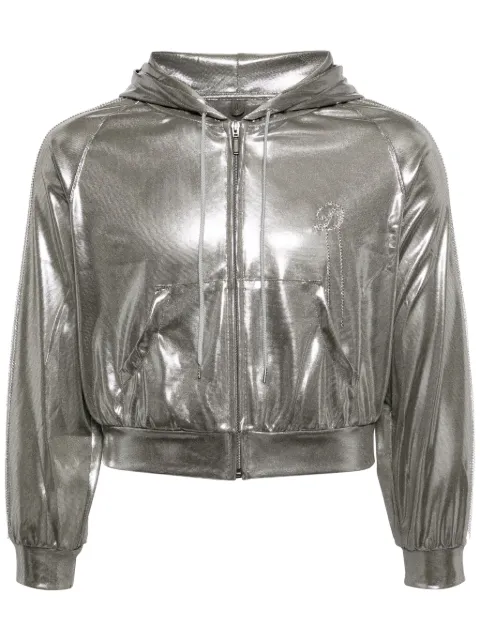 Doublet foiled hoodie Silver 24SS04CS302