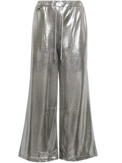 Doublet metallic-finish wide-leg trousers Silver 24SS04PT255
