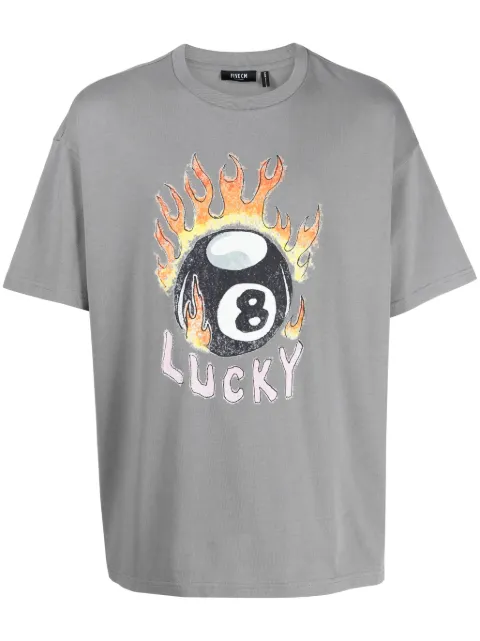FIVE CM graphic-print cotton T-shirt Grey V1108S4