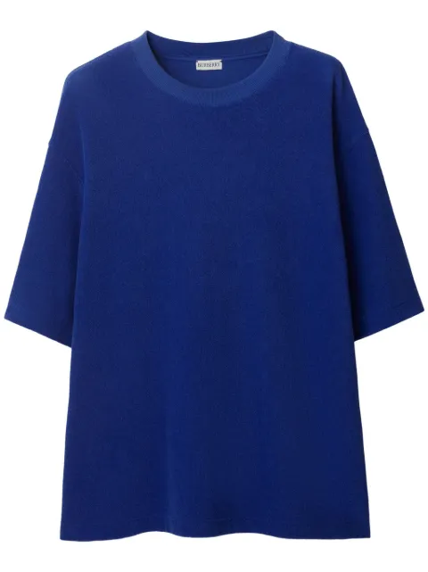 Burberry EKD-motif towelling T-shirt Blue 8081234