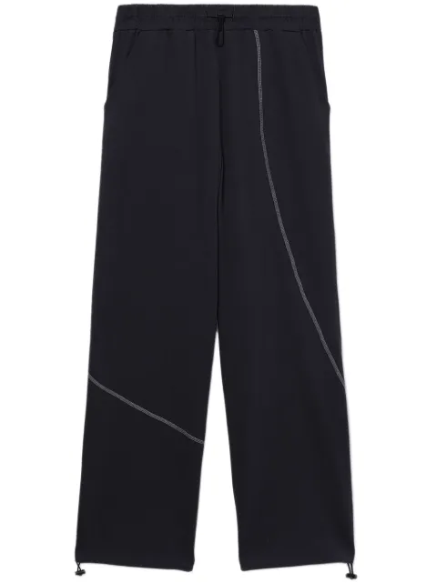 FIVE CM contrast-stitching cotton track pants Black V6706S4