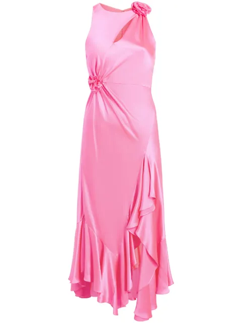 Cinq A Sept flower-detail silk midi dress Pink ZD23751468Z