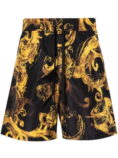 Versace Jeans Couture Baroccoflage-print elasticated-waistband shorts Black 76GAD115CQS85