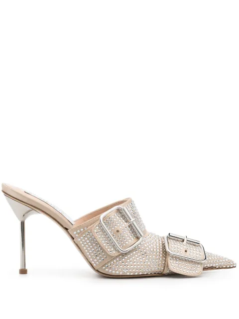 Giuseppe Di Morabito 100mm crystal-embellished mules Neutrals 02PSSH006C002