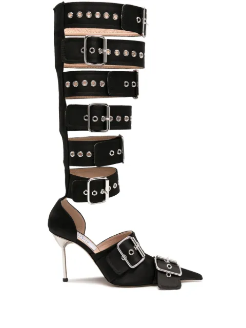 Giuseppe Di Morabito 100mm knee-high pumps Black 02PSSH007001