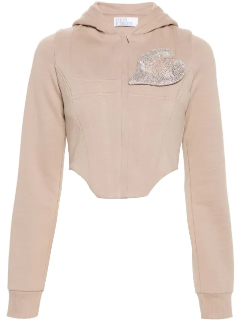 Giuseppe Di Morabito rhinestone-embellished corset top Neutrals 02PSTO23402294