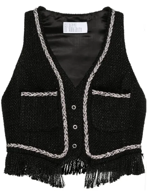 Giuseppe Di Morabito rhinestone-embellished bouclé vest Black 02PSTO23302268
