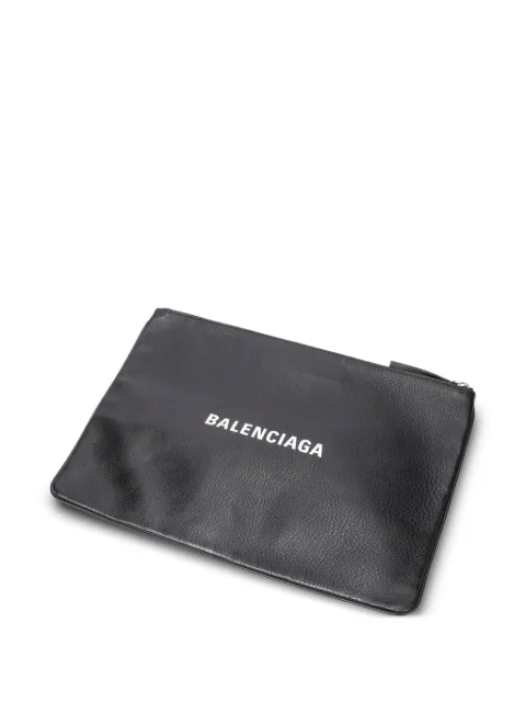 Balenciaga Pre-Owned 2000s logo zip clutch Black 4851121060X528147