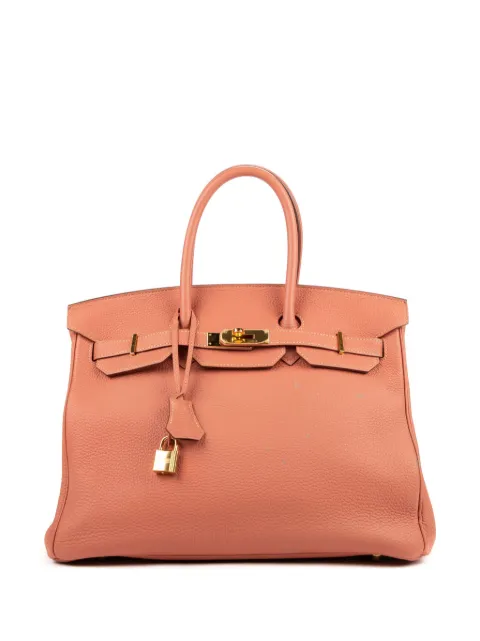 Hermès Pre-Owned Birkin 35 handbag Neutrals STAMPQINSIDEASQUARE