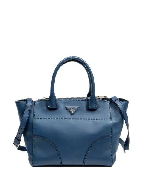 Prada Pre-Owned Stitched Twin tote bag Blue B2861K