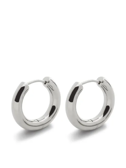Monica Vinader Small Essential Click silver hoop earrings Silver SSEATUBSNON
