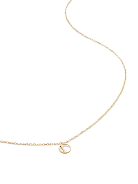 Monica Vinader 14kt yellow gold small Initial O necklace Gold YGNKINIONON