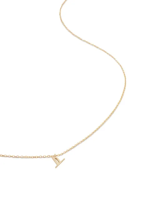 Monica Vinader 14kt yellow gold small Initial Y necklace Gold YGNKINIYNON