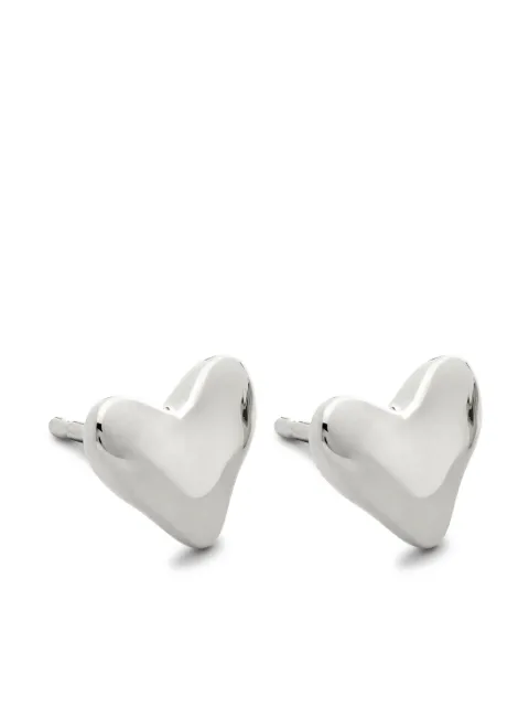 Monica Vinader Heart silver stud earrings Silver SSEAHARTNON