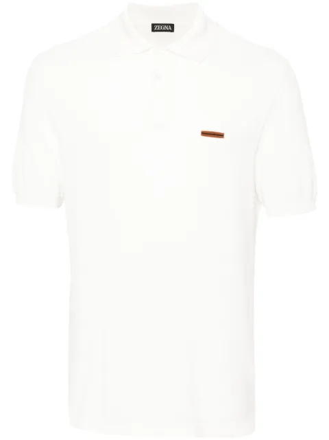 Zegna piqué cotton polo shirt White UBC9XA5C32