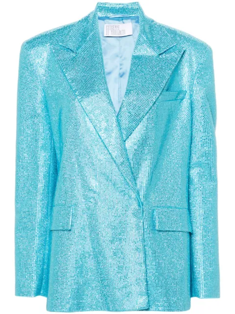 Giuseppe Di Morabito rhinestone-embellished double-breasted blazer Blue 02PSJA090FC02237