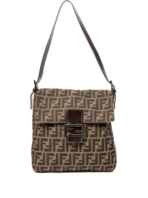 Fendi Pre-Owned FF-pattern flap shoulder bag Brown 226226730008