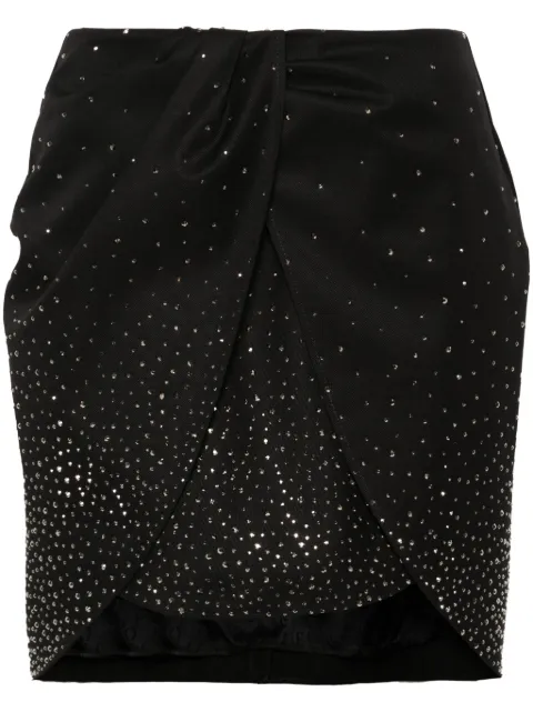 Off-White crystal-embellished mini skirt Black OWCU009S24FAB0031000