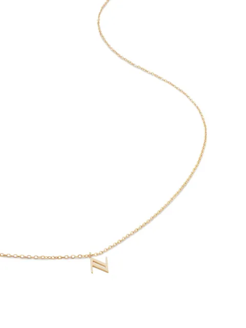 Monica Vinader 14kt yellow gold small Initial N necklace Gold YGNKININNON