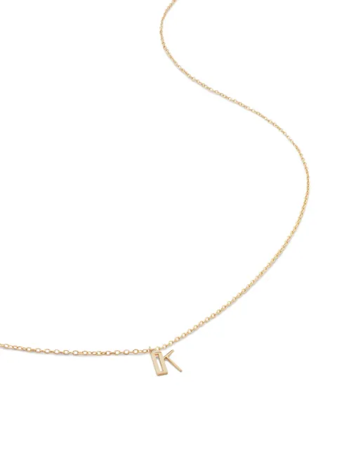 Monica Vinader 14kt yellow gold small Initial K necklace Gold YGNKINIKNON