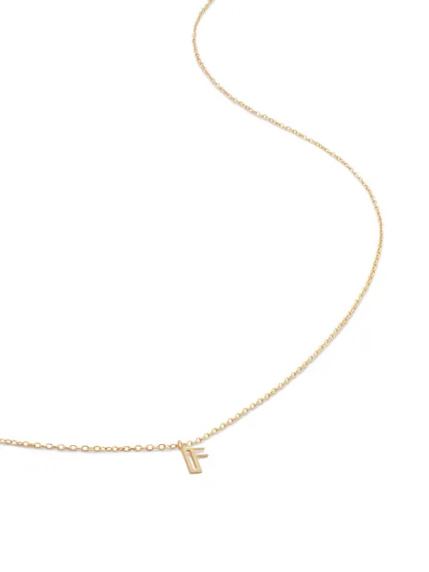 Monica Vinader 14kt yellow gold small Initial F necklace Gold YGNKINIFNON