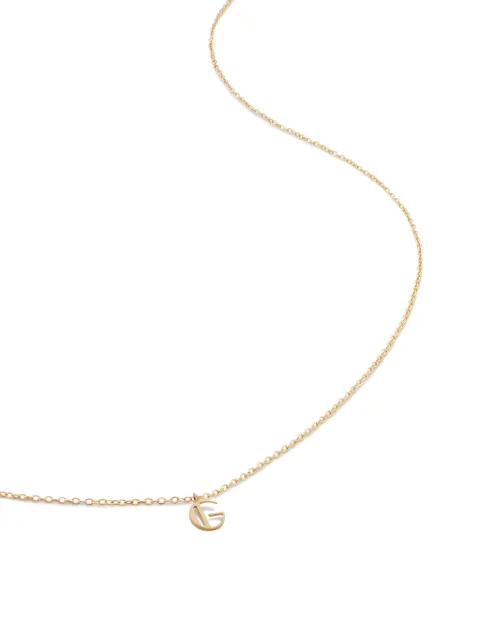 Monica Vinader 14kt yellow gold small Initial G necklace Gold YGNKINIGNON