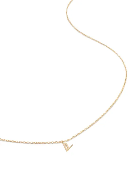Monica Vinader 14kt yellow gold small Initial V necklace Gold YGNKINIVNON