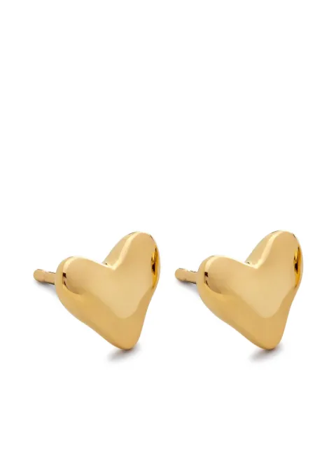 Monica Vinader heart stud earrings Gold GPEAHARTNON
