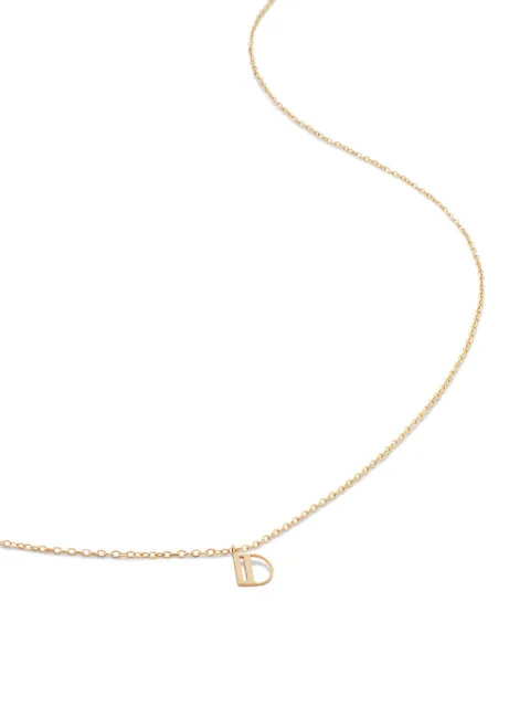Monica Vinader 14kt yellow gold small Initial D necklace Gold YGNKINIDNON
