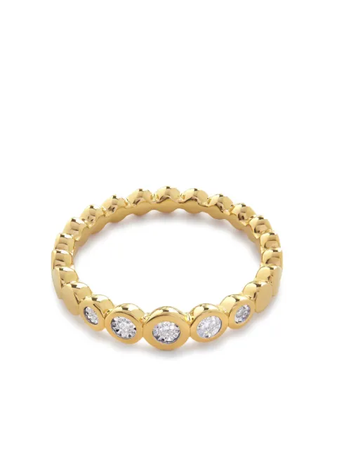 Monica Vinader Graduated half eternity ring Gold GPRGGRDRDIA
