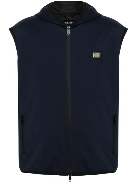 Dolce & Gabbana logo-plaque gilet Blue G9AOGTGH487