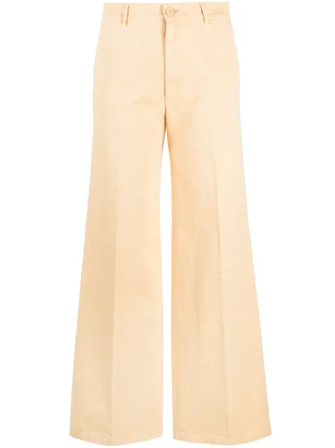 Forte Forte high-waist wide-leg trousers Yellow 12028
