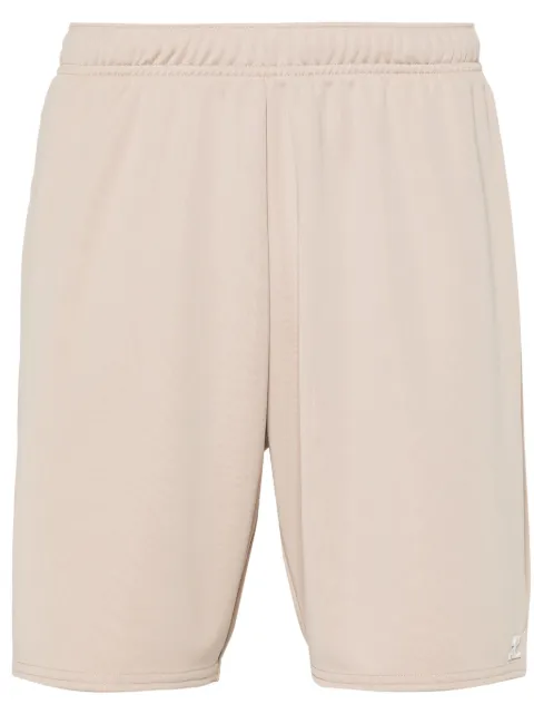 Courrèges appliqué logo track shorts Neutrals 123JSH017JS0045