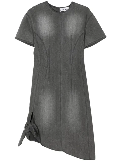 REMAIN knot-detail denim dress Grey 501495