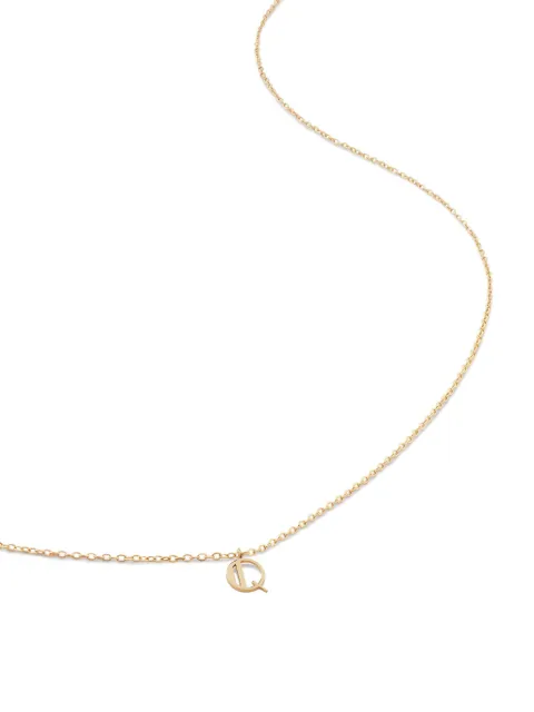 Monica Vinader 14kt yellow gold small Initial Q necklace Gold YGNKINIQNON
