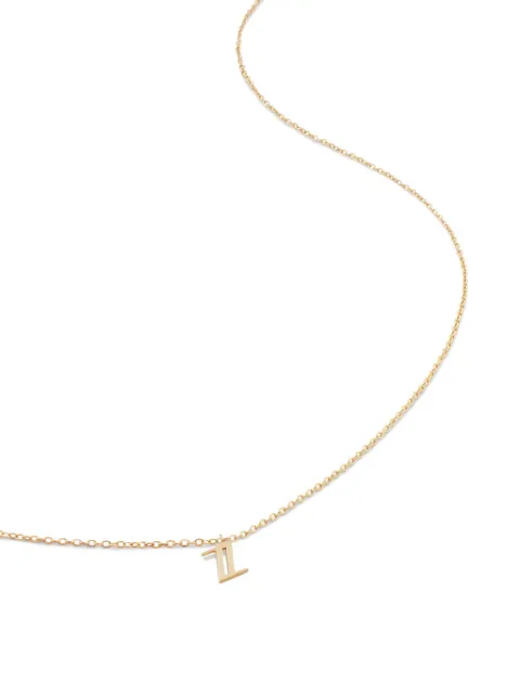 Monica Vinader 14kt yellow gold small Initial Z necklace Gold YGNKINIZNON