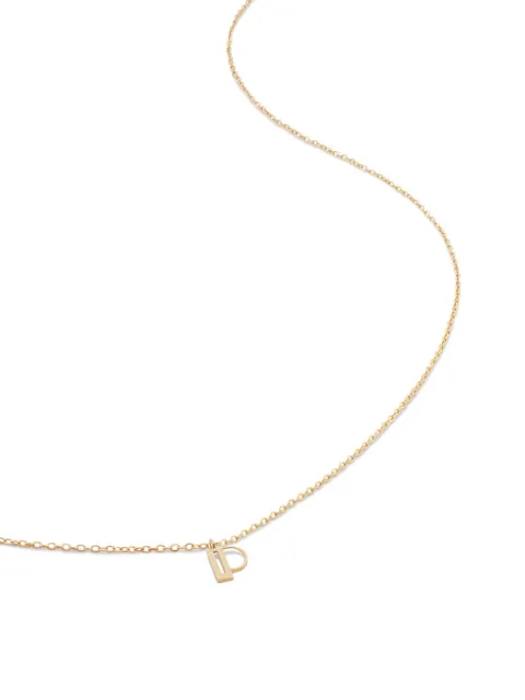 Monica Vinader 14kt yellow gold small Initial P necklace Gold YGNKINIPNON