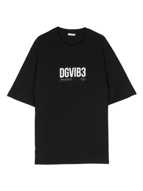 Dolce & Gabbana DGVIB3 DGVIB3 print cotton T-shirt Black L7JTHTG7M6P