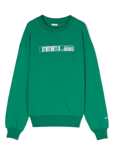 Dolce & Gabbana DGVIB3 DGVIB3-print cotton sweatshirt Green L7JWJRG7M7A