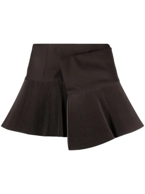 JNBY asymmetric wrap miniskirt Brown 5O2D10970